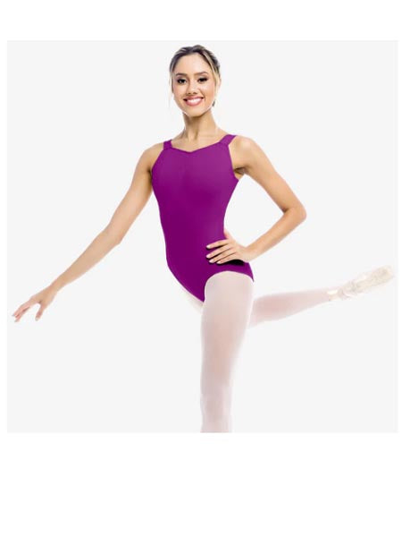So Danca SL10 Amelia Adult Tank Leotard With Princess Seams Raspberry
